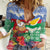 Personalised Shefa Joyeux Noel Women Casual Shirt Proud To Be a Ni-Van Sand Drawing Art - Polynesian Pride