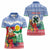 Personalised Shefa Joyeux Noel Women Polo Shirt Proud To Be a Ni-Van Sand Drawing Art - Polynesian Pride