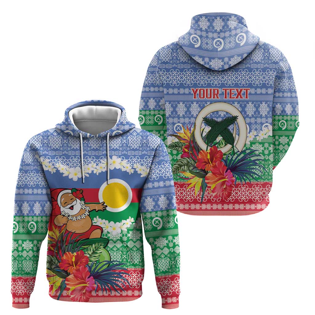 Personalised Shefa Joyeux Noel Zip Hoodie Proud To Be a Ni-Van Sand Drawing Art - Polynesian Pride