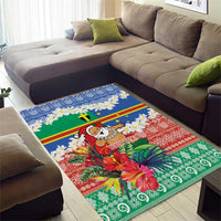 Personalised Tafea Joyeux Noel Area Rug Proud To Be a Ni-Van Sand Drawing Art - Polynesian Pride
