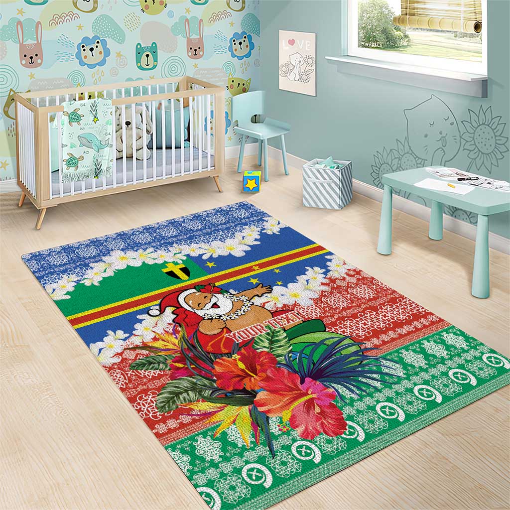 Personalised Tafea Joyeux Noel Area Rug Proud To Be a Ni-Van Sand Drawing Art - Polynesian Pride
