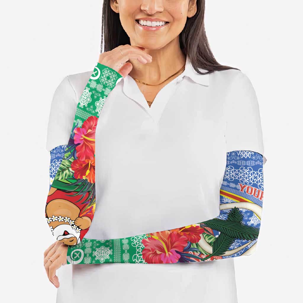 Personalised Tafea Joyeux Noel Arm Sleeves Proud To Be a Ni-Van Sand Drawing Art - Polynesian Pride