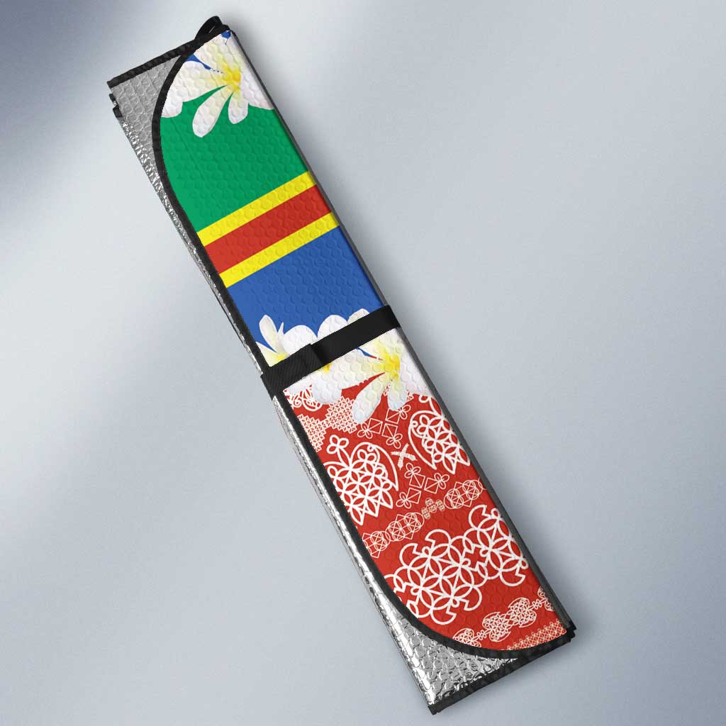 Personalised Tafea Joyeux Noel Auto Sun Shade Proud To Be a Ni-Van Sand Drawing Art - Polynesian Pride