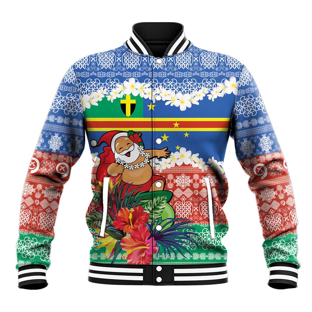 Personalised Tafea Joyeux Noel Baseball Jacket Proud To Be a Ni-Van Sand Drawing Art - Polynesian Pride