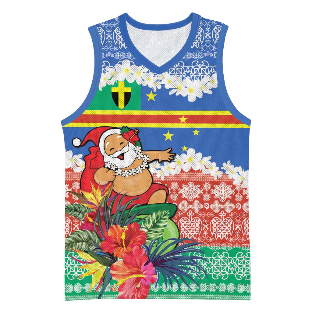 Personalised Tafea Joyeux Noel Basketball Jersey Proud To Be a Ni-Van Sand Drawing Art - Polynesian Pride