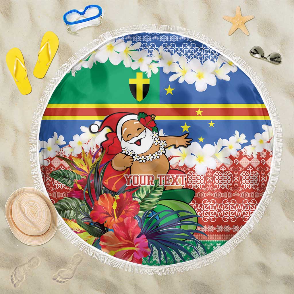 Personalised Tafea Joyeux Noel Beach Blanket Proud To Be a Ni-Van Sand Drawing Art - Polynesian Pride