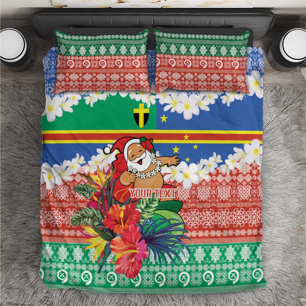 Personalised Tafea Joyeux Noel Bedding Set Proud To Be a Ni-Van Sand Drawing Art - Polynesian Pride