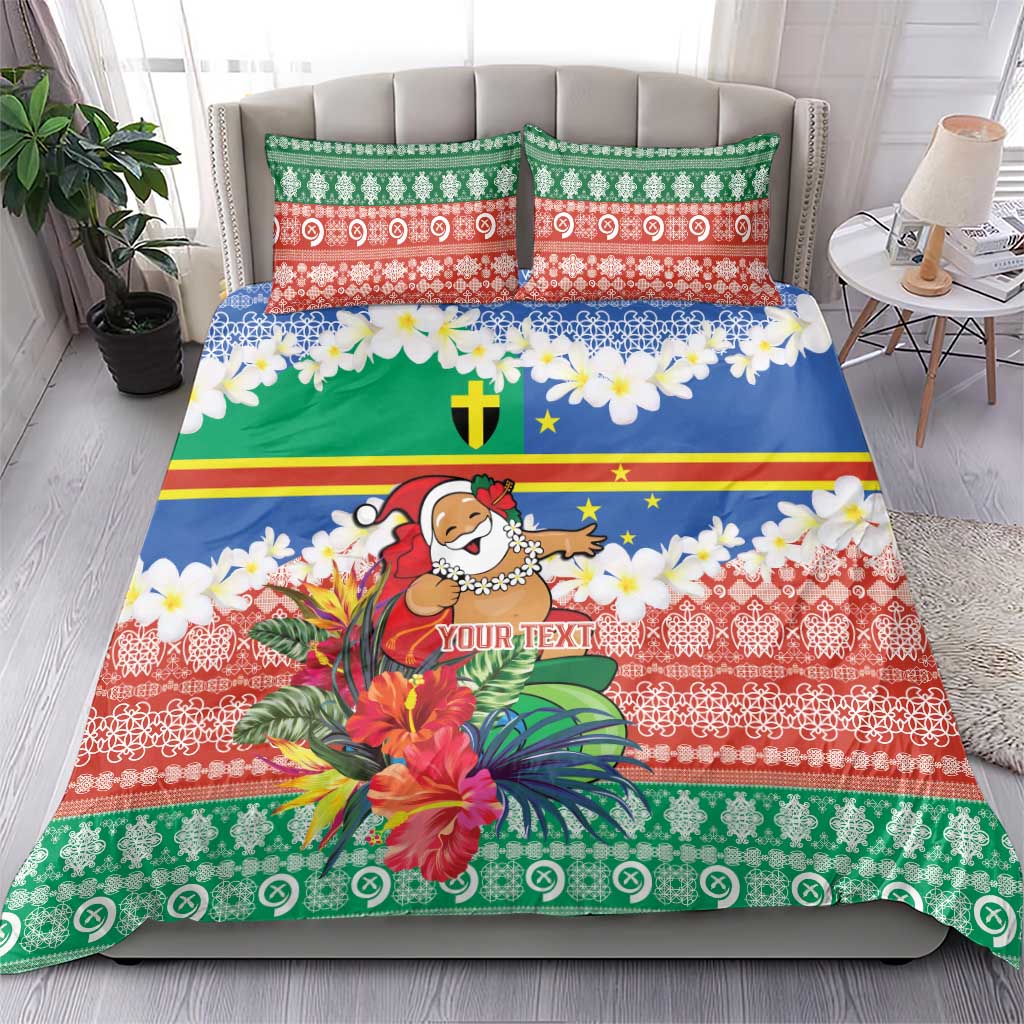 Personalised Tafea Joyeux Noel Bedding Set Proud To Be a Ni-Van Sand Drawing Art - Polynesian Pride