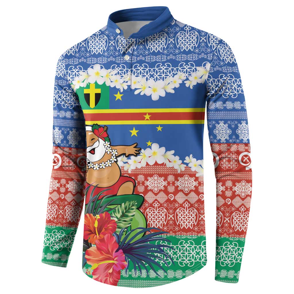 Personalised Tafea Joyeux Noel Button Sweatshirt Proud To Be a Ni-Van Sand Drawing Art - Polynesian Pride