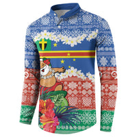 Personalised Tafea Joyeux Noel Button Sweatshirt Proud To Be a Ni-Van Sand Drawing Art - Polynesian Pride