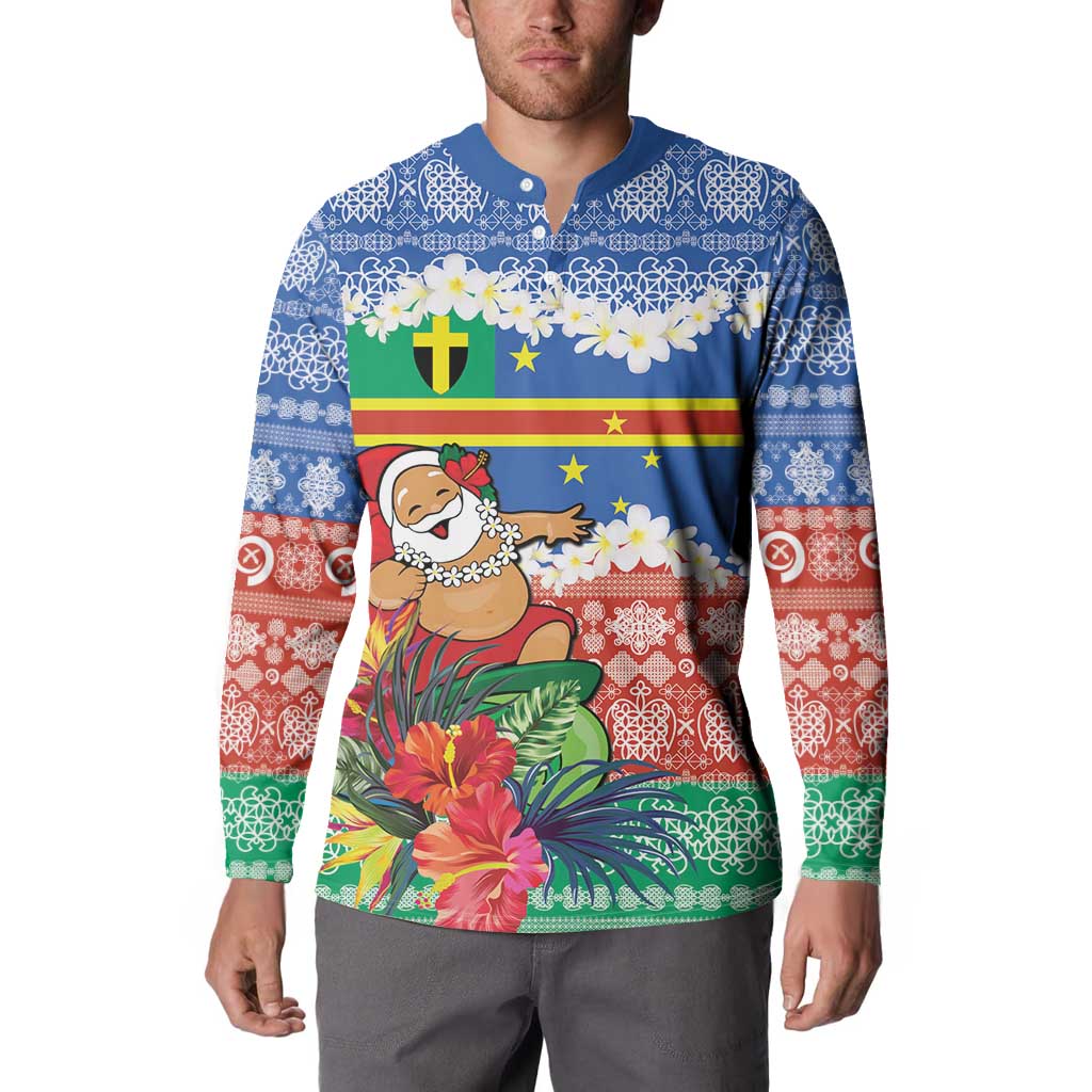 Personalised Tafea Joyeux Noel Button Sweatshirt Proud To Be a Ni-Van Sand Drawing Art - Polynesian Pride