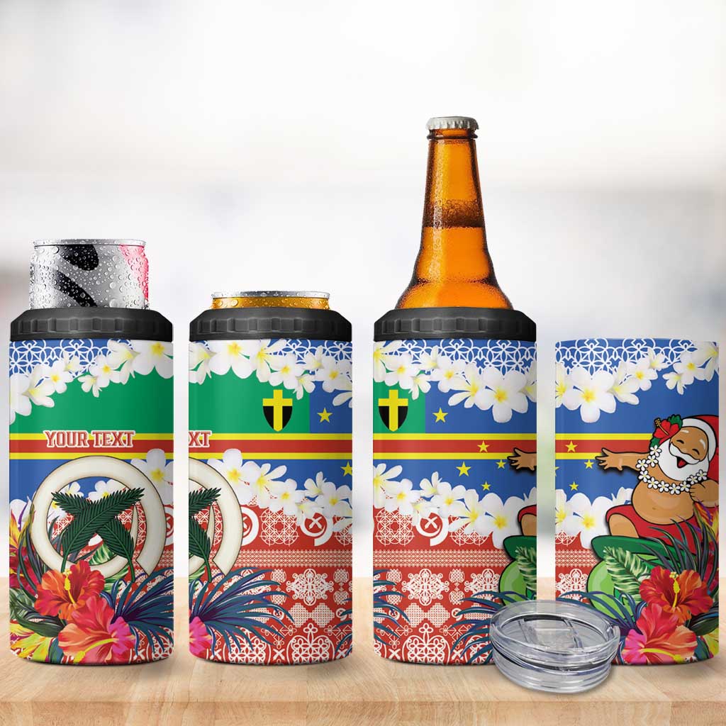 Personalised Tafea Joyeux Noel 4 in 1 Can Cooler Tumbler Proud To Be a Ni-Van Sand Drawing Art - Polynesian Pride