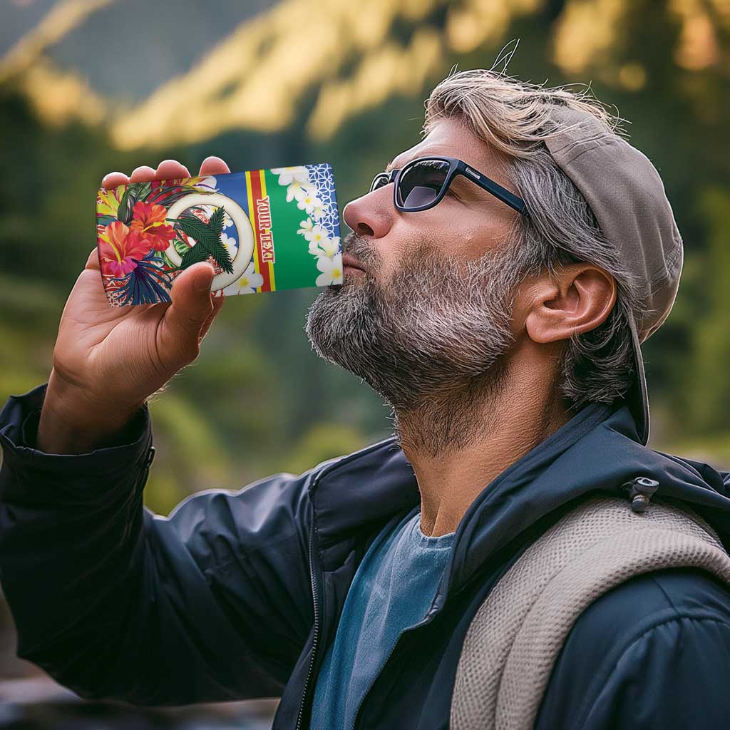 Personalised Tafea Joyeux Noel 4 in 1 Can Cooler Tumbler Proud To Be a Ni-Van Sand Drawing Art - Polynesian Pride