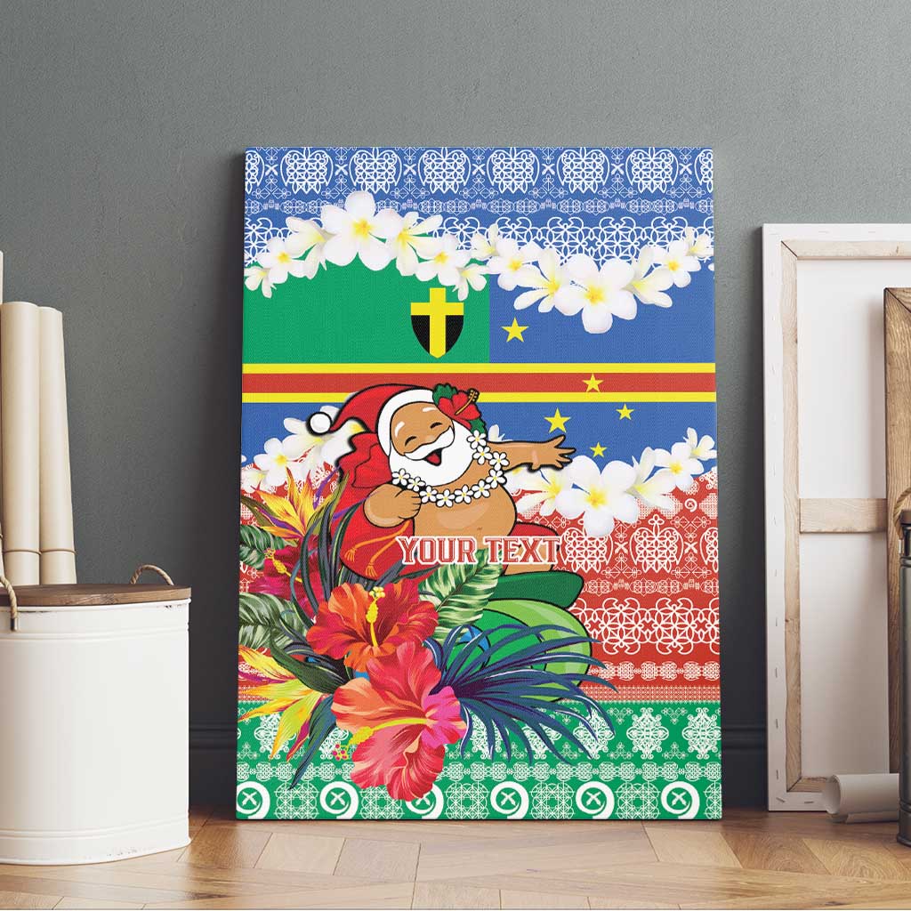 Personalised Tafea Joyeux Noel Canvas Wall Art Proud To Be a Ni-Van Sand Drawing Art - Polynesian Pride