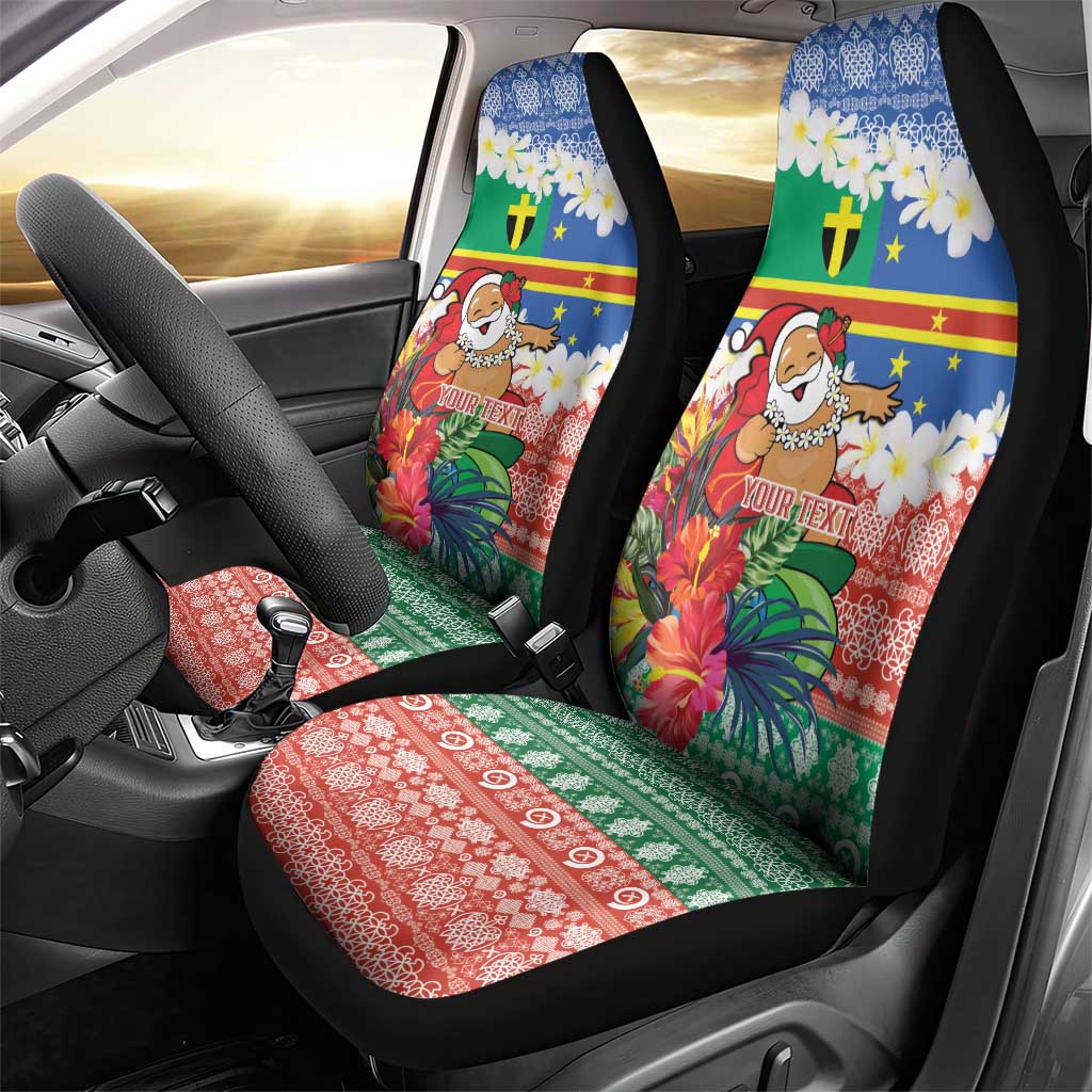 Personalised Tafea Joyeux Noel Car Seat Cover Proud To Be a Ni-Van Sand Drawing Art - Polynesian Pride