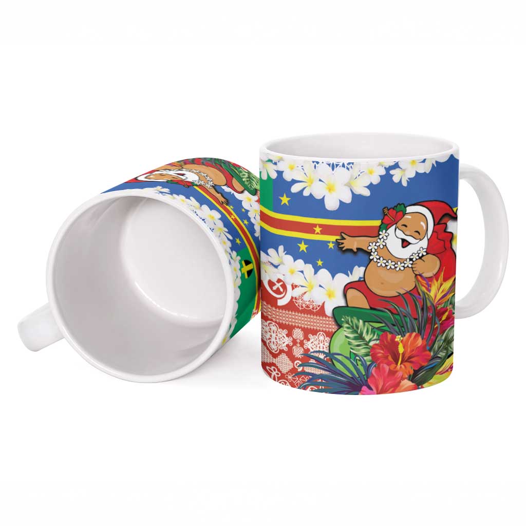 Personalised Tafea Joyeux Noel Ceramic Mug Proud To Be a Ni-Van Sand Drawing Art - Polynesian Pride