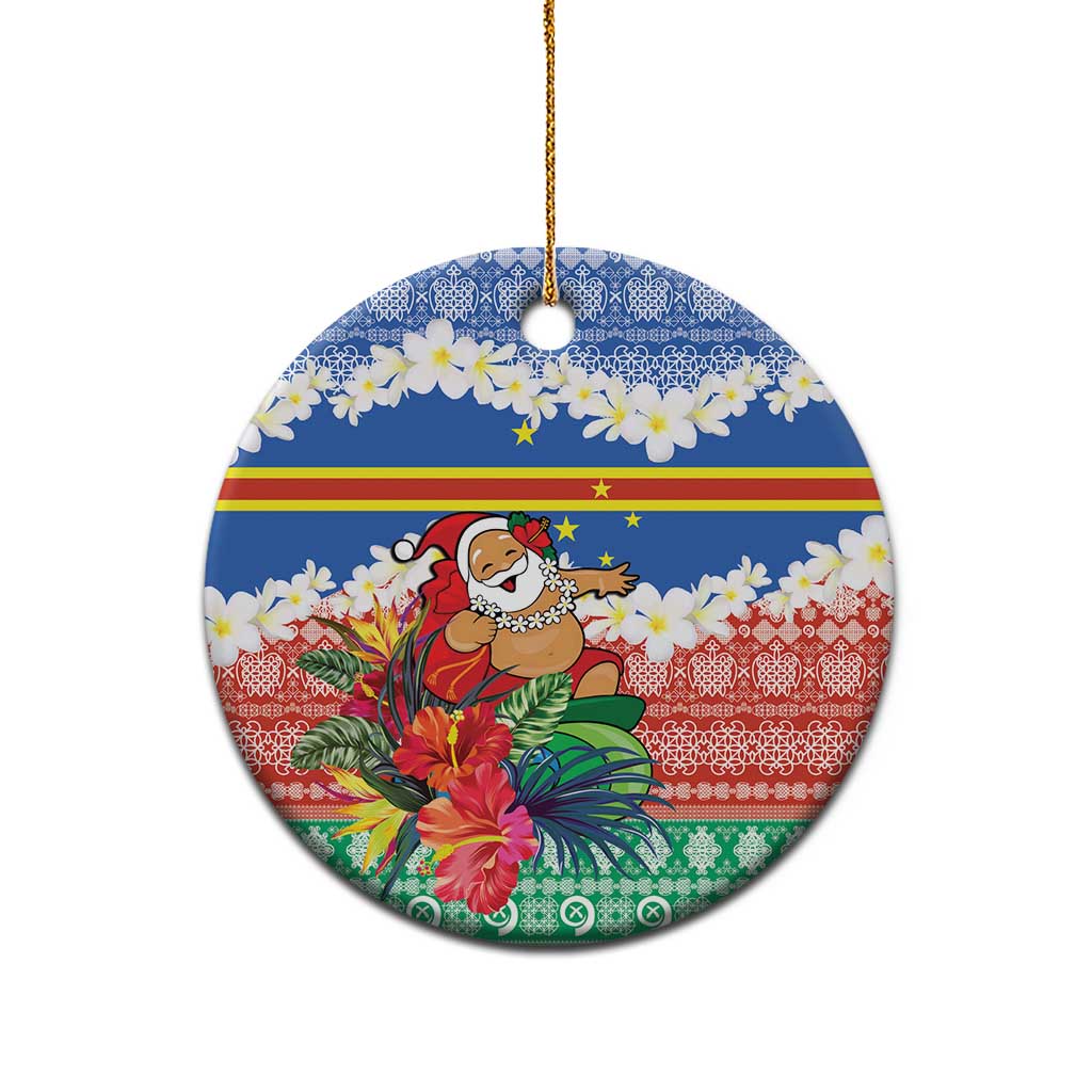 Personalised Tafea Joyeux Noel Ceramic Ornament Proud To Be a Ni-Van Sand Drawing Art - Polynesian Pride