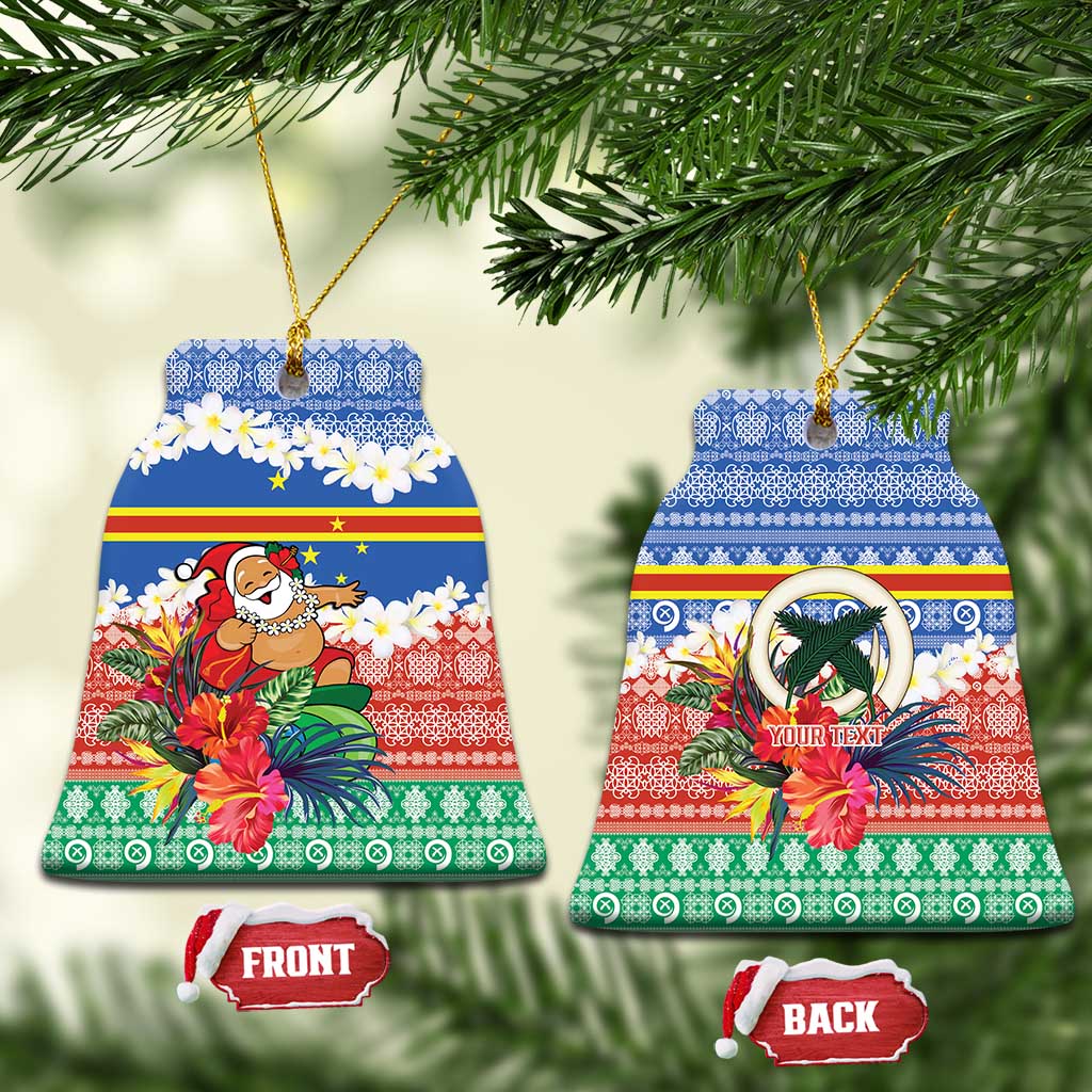 Personalised Tafea Joyeux Noel Ceramic Ornament Proud To Be a Ni-Van Sand Drawing Art - Polynesian Pride