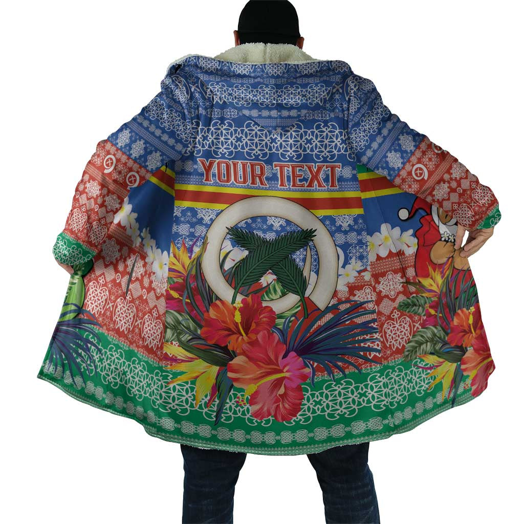 Personalised Tafea Joyeux Noel Cloak Proud To Be a Ni-Van Sand Drawing Art - Polynesian Pride