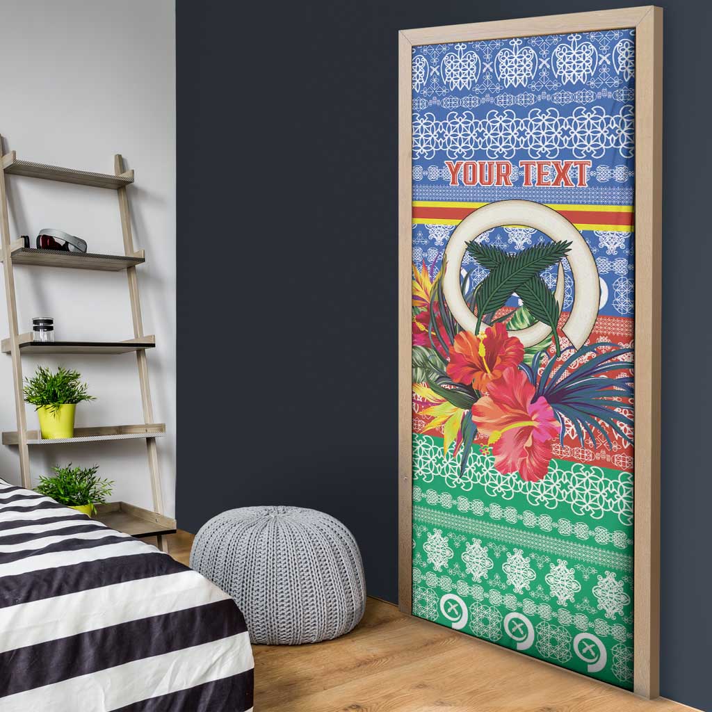 Personalised Tafea Joyeux Noel Door Cover Proud To Be a Ni-Van Sand Drawing Art - Polynesian Pride