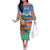 Personalised Tafea Joyeux Noel Family Matching Off The Shoulder Long Sleeve Dress and Hawaiian Shirt Proud To Be a Ni-Van Sand Drawing Art - Polynesian Pride