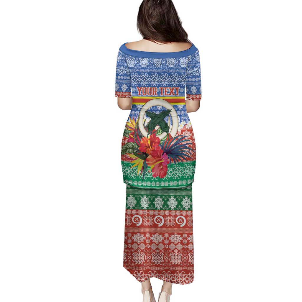 Personalised Tafea Joyeux Noel Family Matching Puletasi and Hawaiian Shirt Proud To Be a Ni-Van Sand Drawing Art - Polynesian Pride