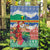 Personalised Tafea Joyeux Noel Garden Flag Proud To Be a Ni-Van Sand Drawing Art - Polynesian Pride