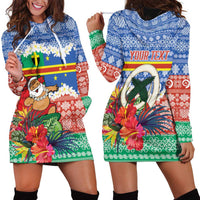 Personalised Tafea Joyeux Noel Hoodie Dress Proud To Be a Ni-Van Sand Drawing Art - Polynesian Pride