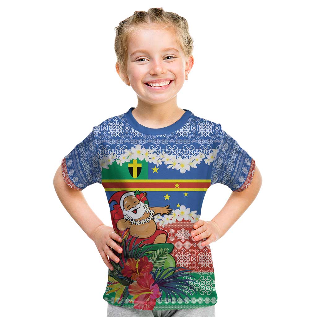 Personalised Tafea Joyeux Noel Kid T Shirt Proud To Be a Ni-Van Sand Drawing Art - Polynesian Pride
