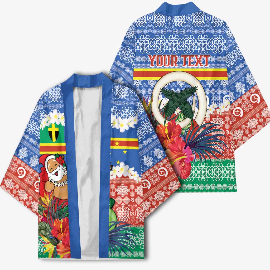 Personalised Tafea Joyeux Noel Kimono Proud To Be a Ni-Van Sand Drawing Art - Polynesian Pride