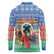 Personalised Tafea Joyeux Noel Long Sleeve Polo Shirt Proud To Be a Ni-Van Sand Drawing Art - Polynesian Pride