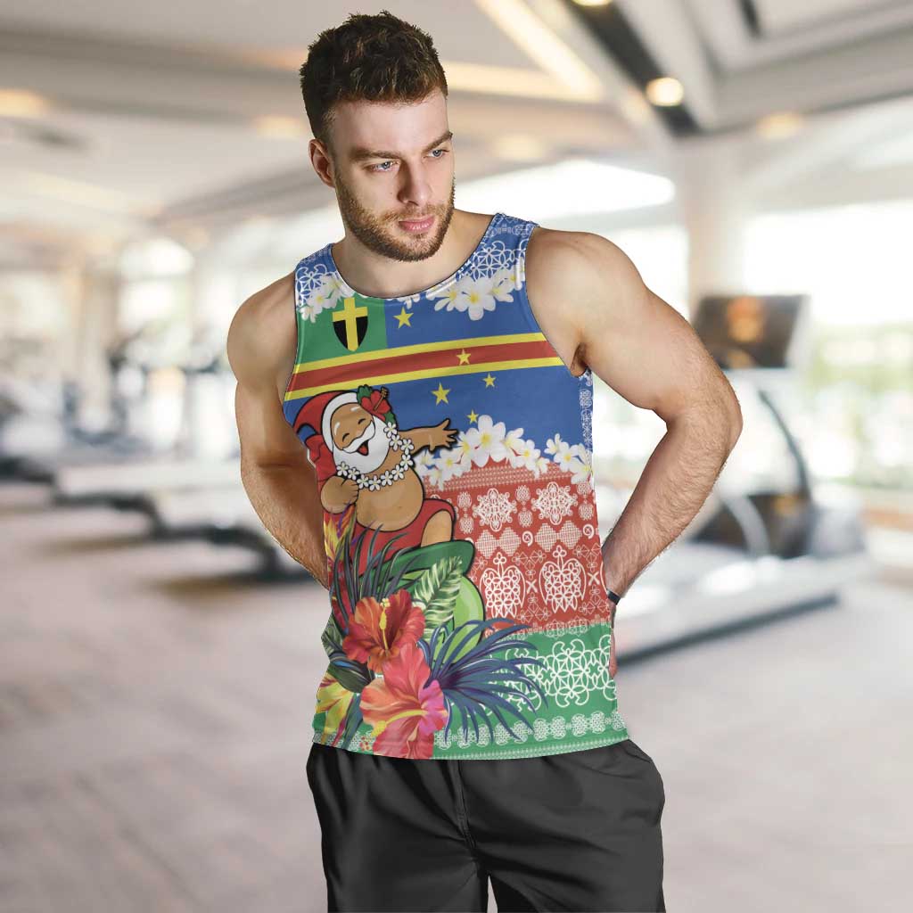 Personalised Tafea Joyeux Noel Men Tank Top Proud To Be a Ni-Van Sand Drawing Art - Polynesian Pride