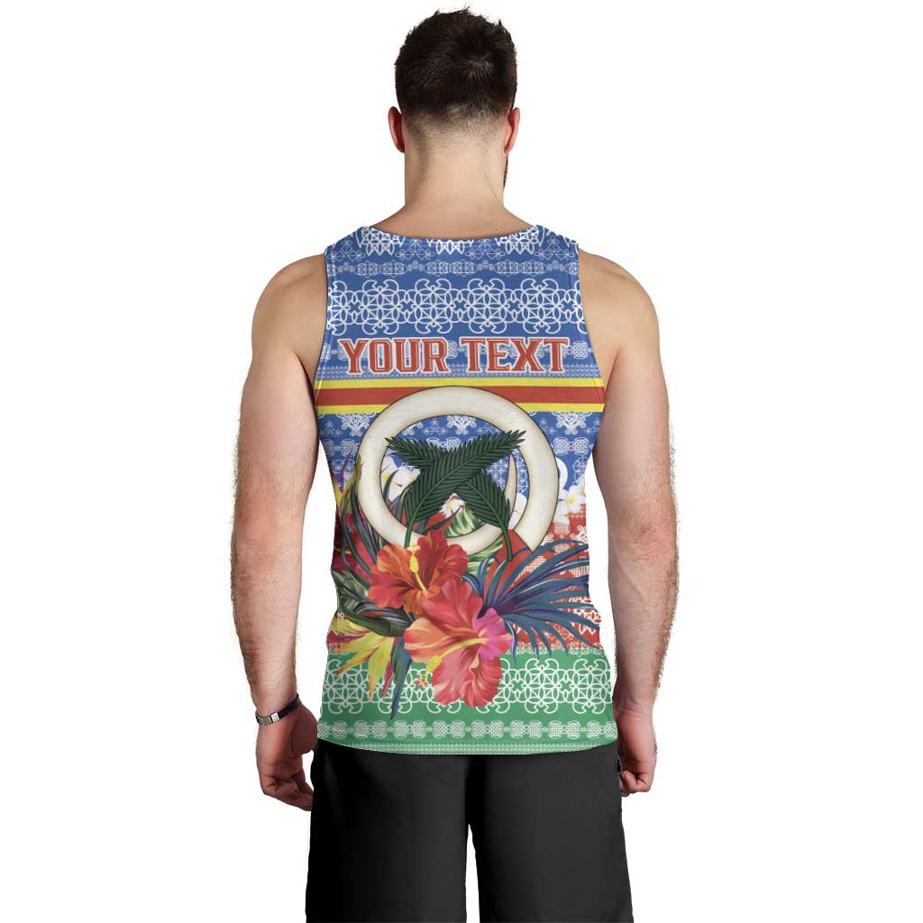 Personalised Tafea Joyeux Noel Men Tank Top Proud To Be a Ni-Van Sand Drawing Art - Polynesian Pride