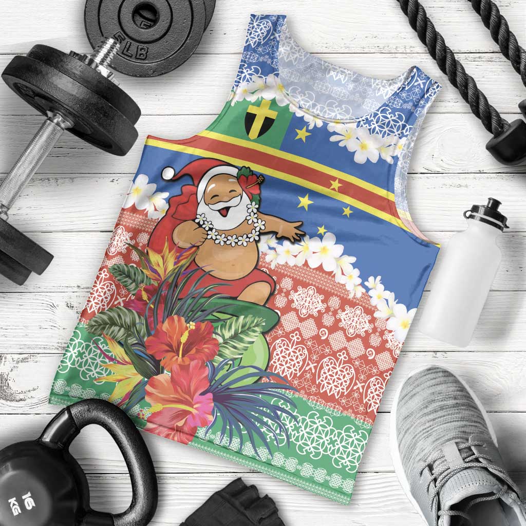 Personalised Tafea Joyeux Noel Men Tank Top Proud To Be a Ni-Van Sand Drawing Art - Polynesian Pride