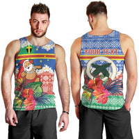 Personalised Tafea Joyeux Noel Men Tank Top Proud To Be a Ni-Van Sand Drawing Art - Polynesian Pride