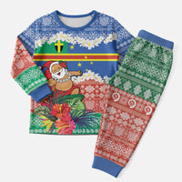 Personalised Tafea Joyeux Noel Christmas Pajama Set Proud To Be a Ni-Van Sand Drawing Art - Polynesian Pride