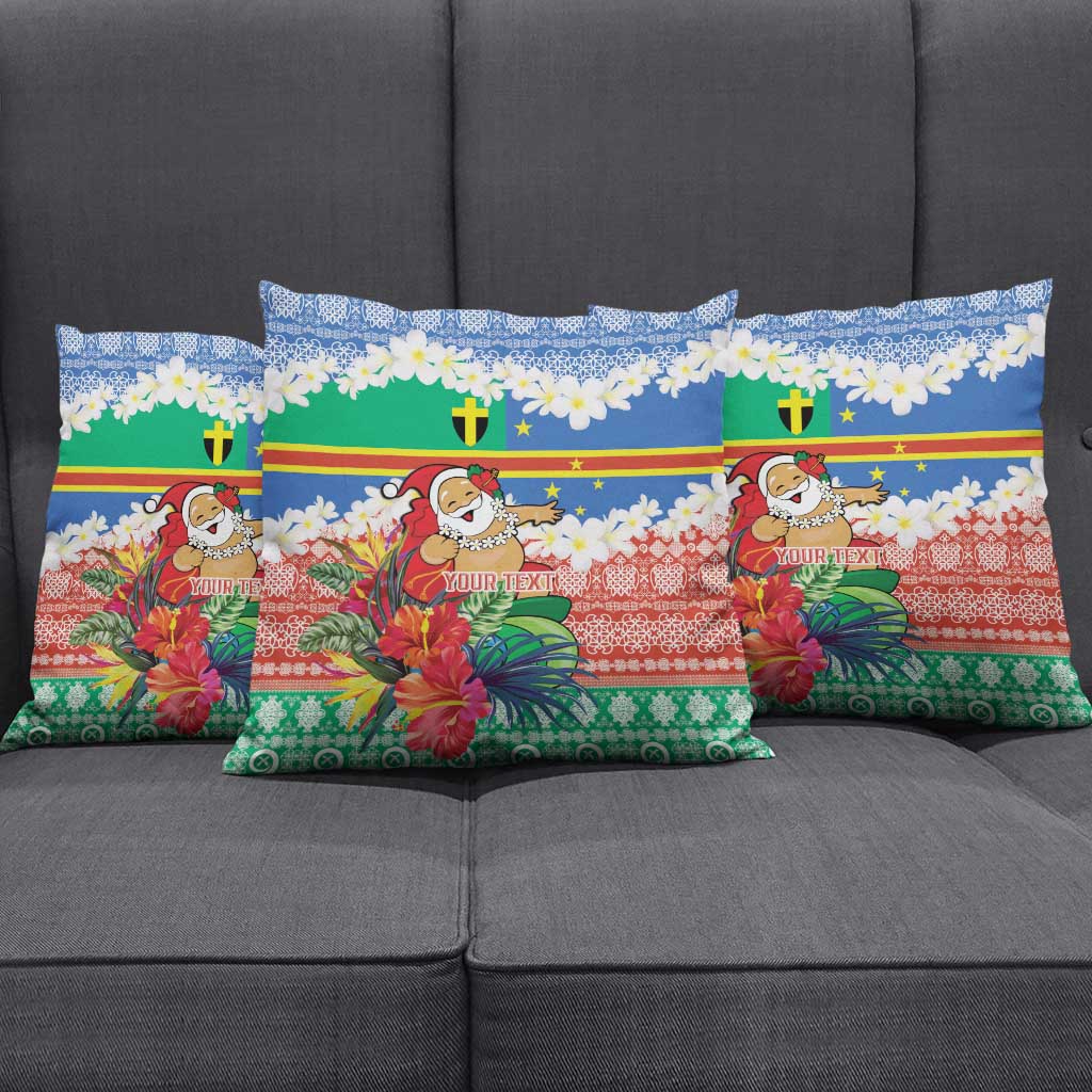 Personalised Tafea Joyeux Noel Pillow Cover Proud To Be a Ni-Van Sand Drawing Art - Polynesian Pride