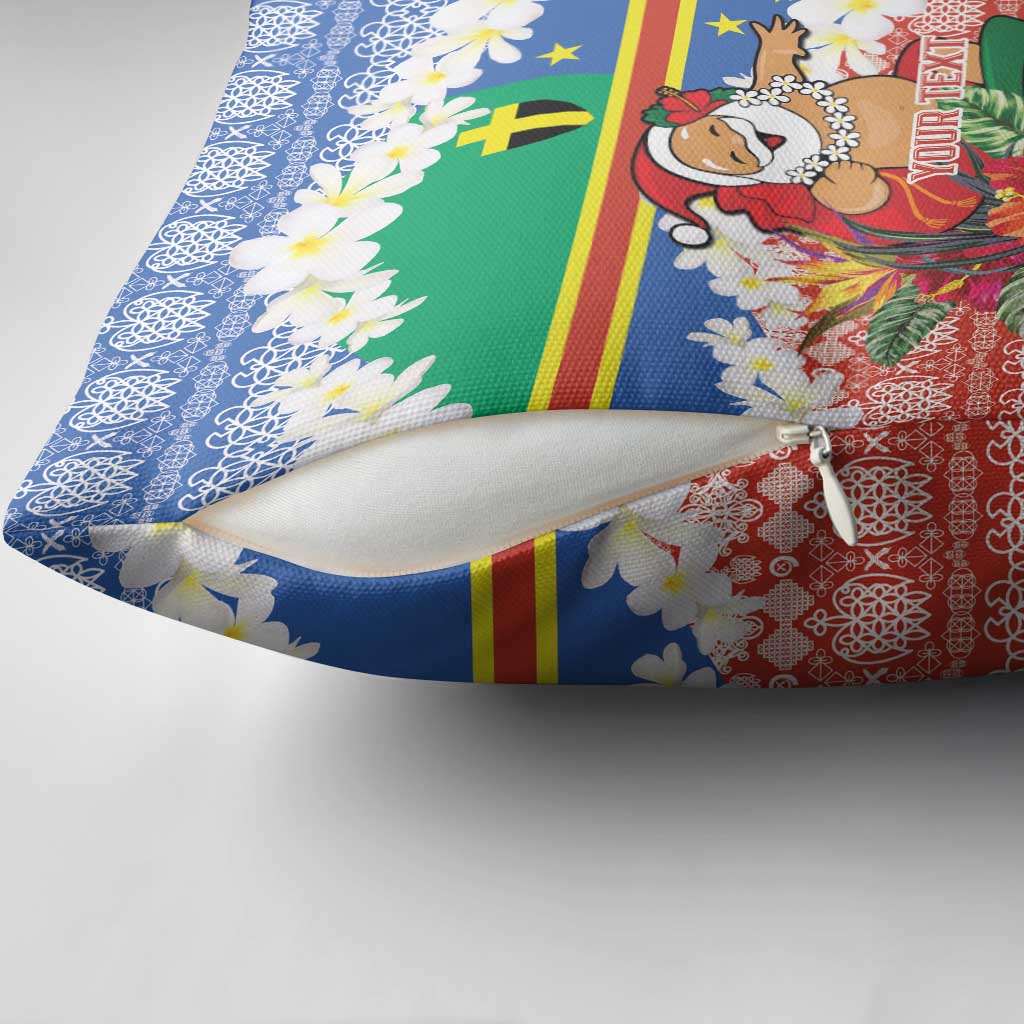 Personalised Tafea Joyeux Noel Pillow Cover Proud To Be a Ni-Van Sand Drawing Art - Polynesian Pride