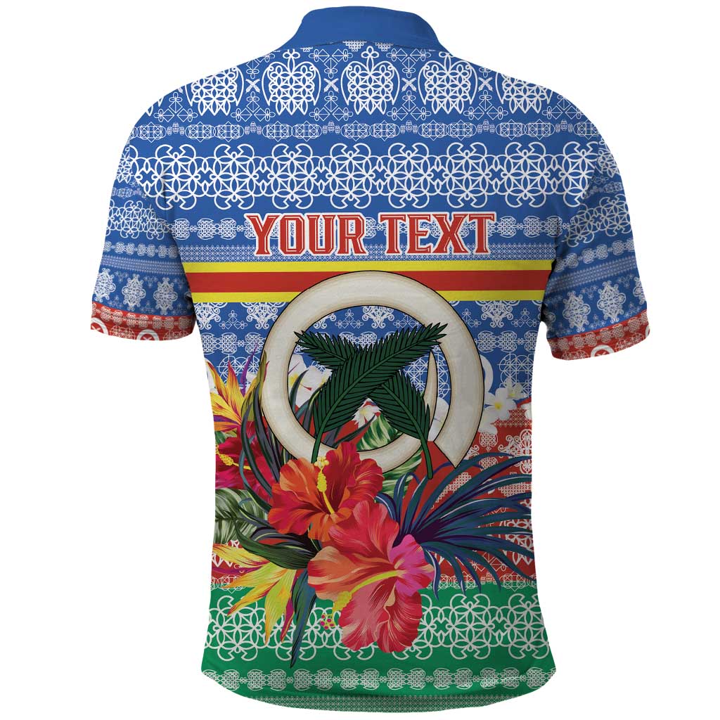 Personalised Tafea Joyeux Noel Polo Shirt Proud To Be a Ni-Van Sand Drawing Art - Polynesian Pride