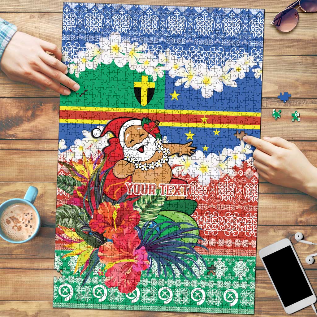 Personalised Tafea Joyeux Noel Puzzle Proud To Be a Ni-Van Sand Drawing Art - Polynesian Pride