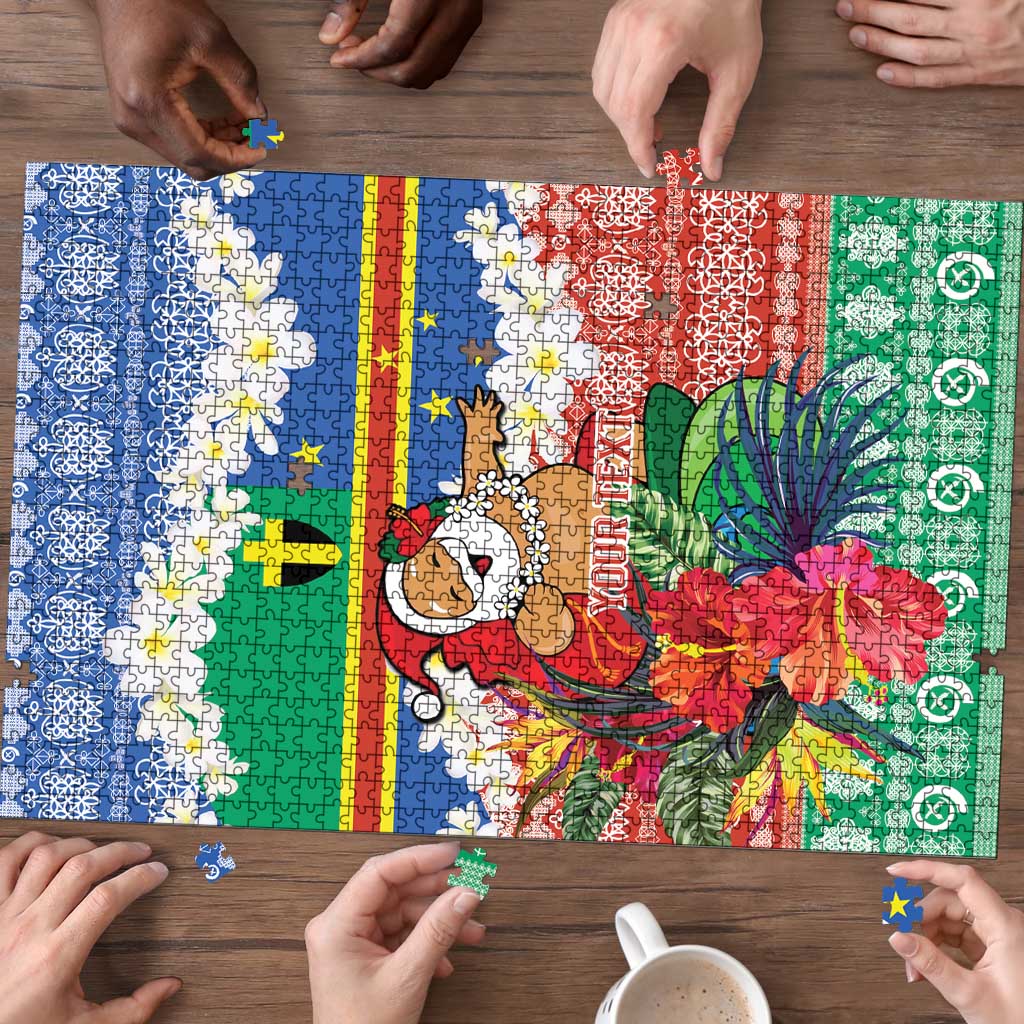 Personalised Tafea Joyeux Noel Puzzle Proud To Be a Ni-Van Sand Drawing Art - Polynesian Pride