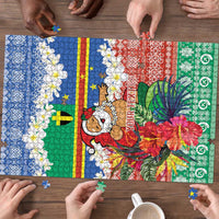 Personalised Tafea Joyeux Noel Puzzle Proud To Be a Ni-Van Sand Drawing Art - Polynesian Pride