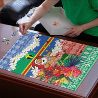 Personalised Tafea Joyeux Noel Puzzle Proud To Be a Ni-Van Sand Drawing Art - Polynesian Pride