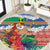 Personalised Tafea Joyeux Noel Round Carpet Proud To Be a Ni-Van Sand Drawing Art - Polynesian Pride