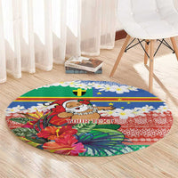 Personalised Tafea Joyeux Noel Round Carpet Proud To Be a Ni-Van Sand Drawing Art - Polynesian Pride