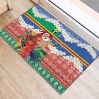 Personalised Tafea Joyeux Noel Rubber Doormat Proud To Be a Ni-Van Sand Drawing Art - Polynesian Pride