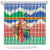 Personalised Tafea Joyeux Noel Shower Curtain Proud To Be a Ni-Van Sand Drawing Art - Polynesian Pride