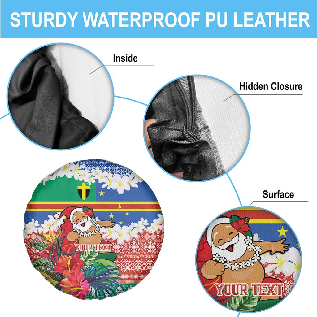 Personalised Tafea Joyeux Noel Spare Tire Cover Proud To Be a Ni-Van Sand Drawing Art - Polynesian Pride