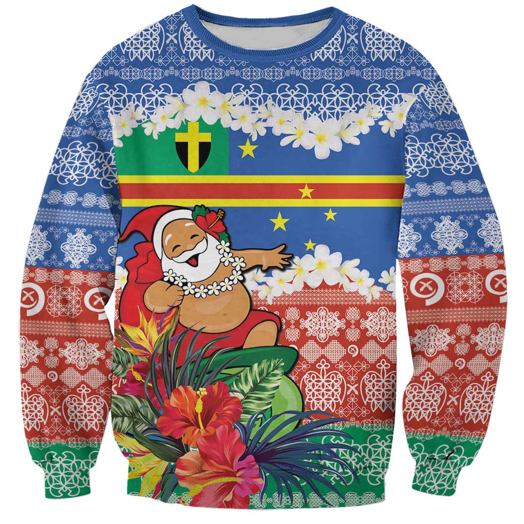 Personalised Tafea Joyeux Noel Sweatshirt Proud To Be a Ni-Van Sand Drawing Art - Polynesian Pride