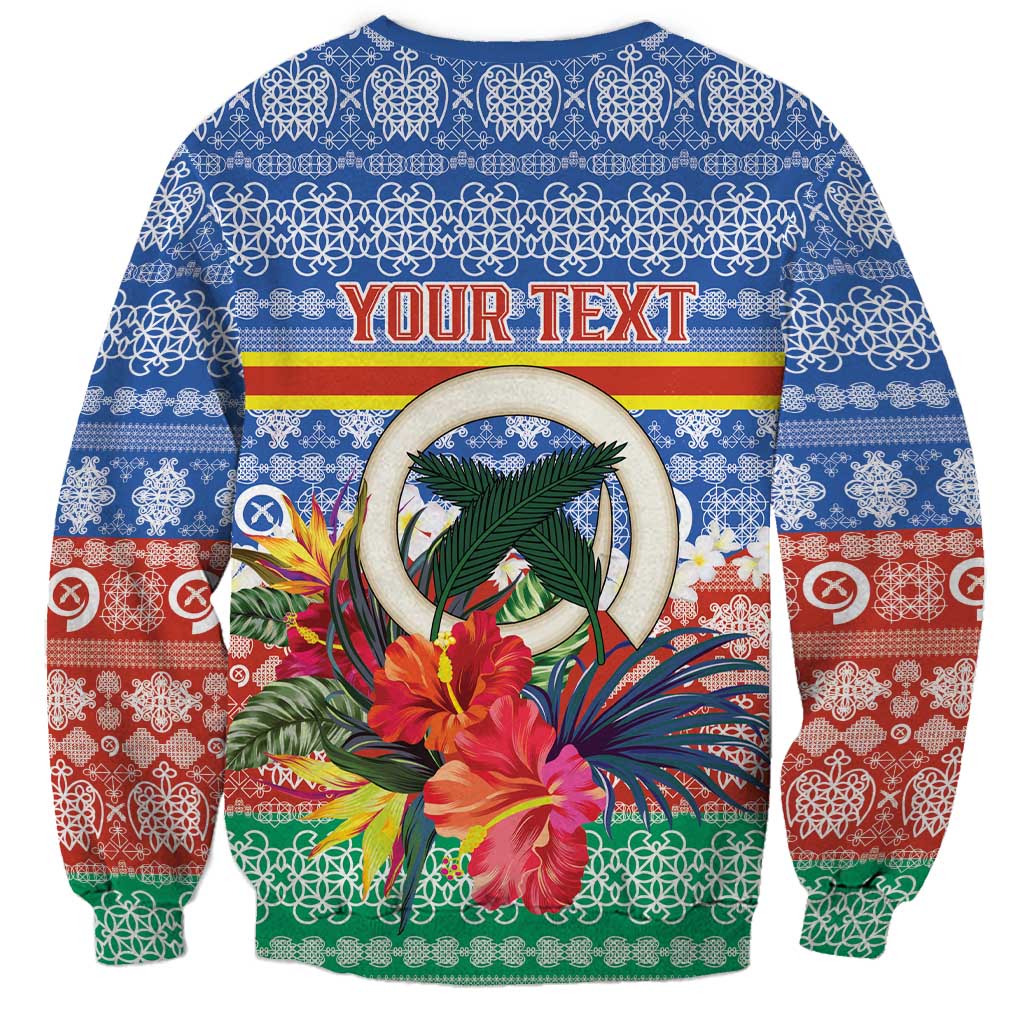 Personalised Tafea Joyeux Noel Sweatshirt Proud To Be a Ni-Van Sand Drawing Art - Polynesian Pride